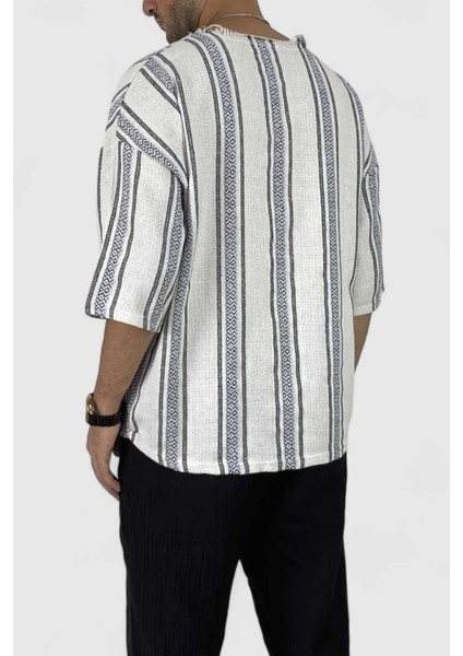 Yeşil Oversize Yazlık Keten Yarım Gömlek fırsatları