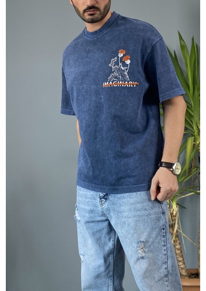 Bisiklet Yaka Imaginary Yıkamalı Oversize Antrasit Tişört fiyatları