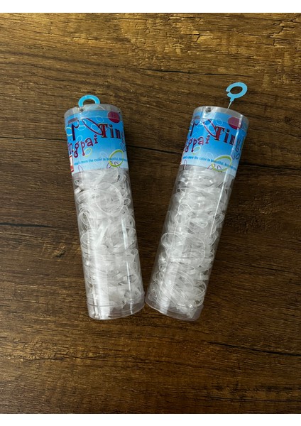 2 Kutu Tüp Içinde Şeffaf Saç Örgü Lastiği Perma Ince Lastik Toka
