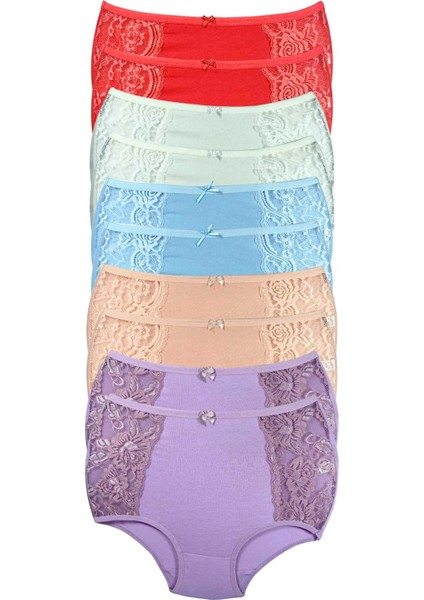 10 Adet Kenar Dantelli Toparlayıcı Yüksek Bel Bato Külot