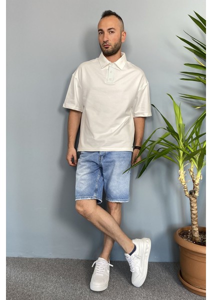 Polo Yaka Ekru Tişört modelleri