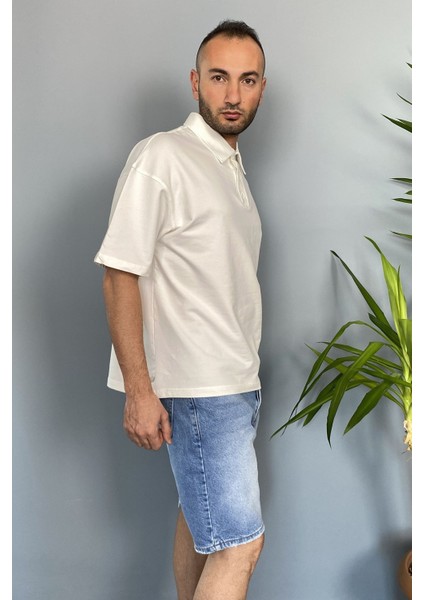 Polo Yaka Ekru Tişört fırsatları