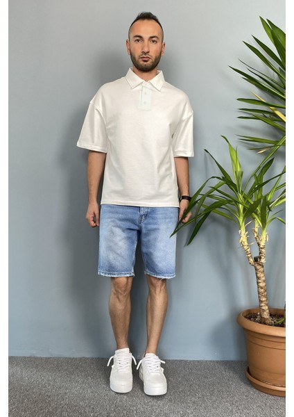 Polo Yaka Ekru Tişört indirimleri