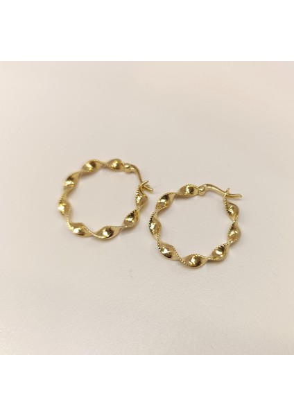 22MM Burgu Halka Küpe 14 Ayar Altın Hd Videolu fiyatları