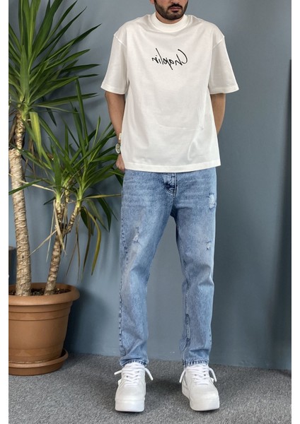 Van Gogh Baskılı Bisiklet Yaka Oversize Siyah Tişört modelleri