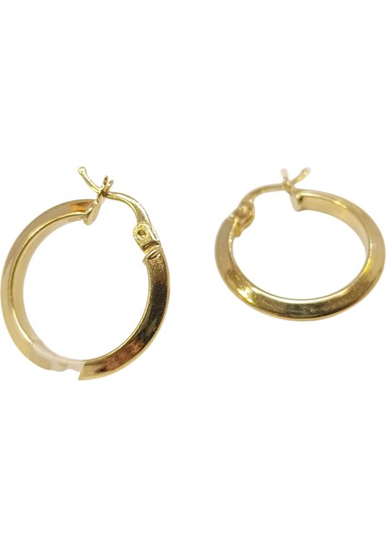 20MM Klasik Piramit Ray Halka Küpe 14 Ayar Altın Hd Videolu