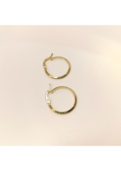 21MM Klasik Piramit Ray Halka Küpe 14 Ayar Altın Hd Videolu fırsatları