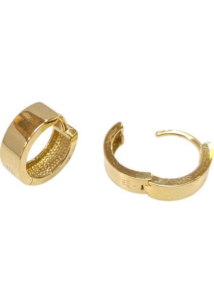 13MM Klasik Ray Halka Küpe 14 Ayar Altın Hd Videolu