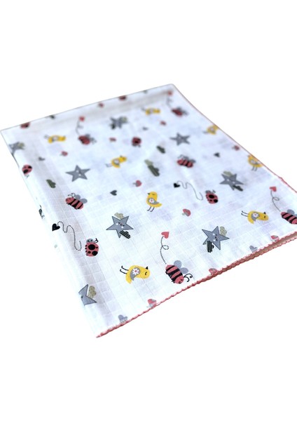 Minika Çok Amaçlı Müslin Örtü Uğur Böceği 80 x 90 cm Yenidoğan Örtü Bez fiyatları