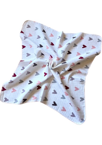 Minika Çok Amaçlı Müslin Örtü Kalp 80X90 cm Yenidoğan Örtü Bez fiyatları