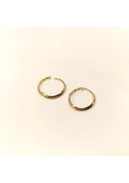 20MM Klasik Piramit Ray Halka Küpe 14 Ayar Altın Hd Videolu fiyatları