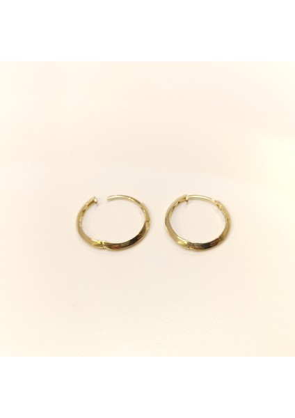 20MM Klasik Piramit Ray Halka Küpe 14 Ayar Altın Hd Videolu modelleri