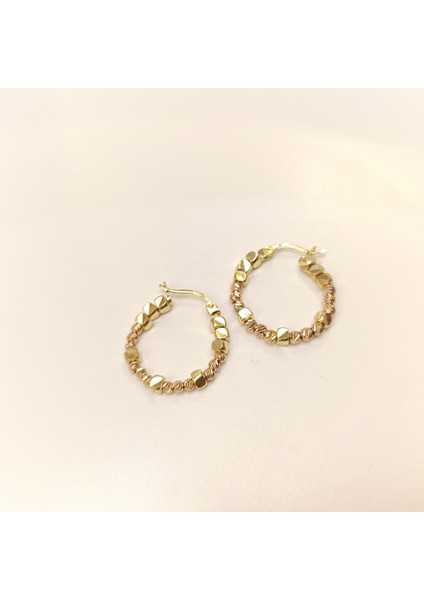 23.5mm Dorika Toplu Halka Küpe 14 Ayar Altın Hd Videolu fiyatları