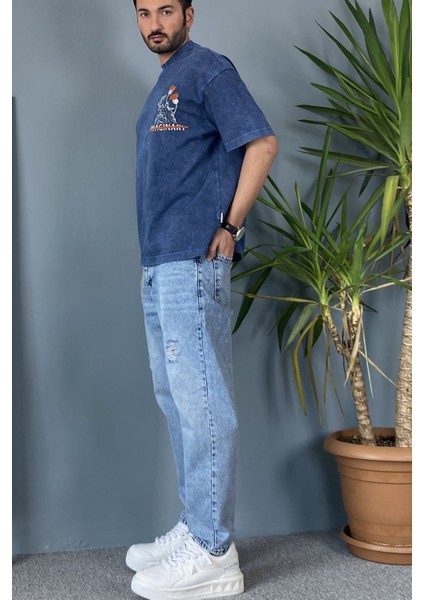 Bisiklet Yaka Imaginary Yıkamalı Oversize Antrasit Tişört fırsatları