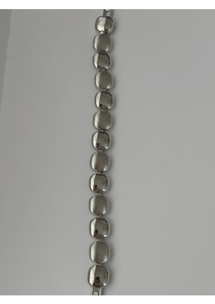 Mat ve Parlak Silver Renkli Kare Şekilli Bileklik fırsatları