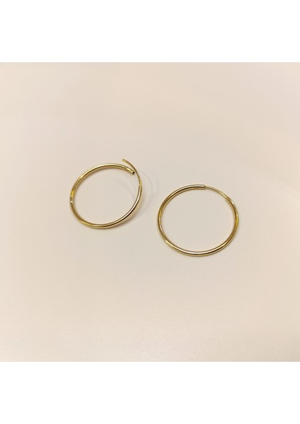 28MM Klasik Halka Küpe 14 Ayar Altın Hd Videolu fiyatları