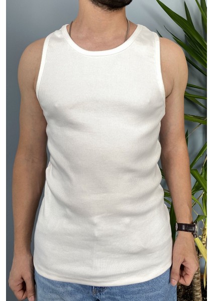 Beyaz Spor Atlet Likralı Sporcu Atleti