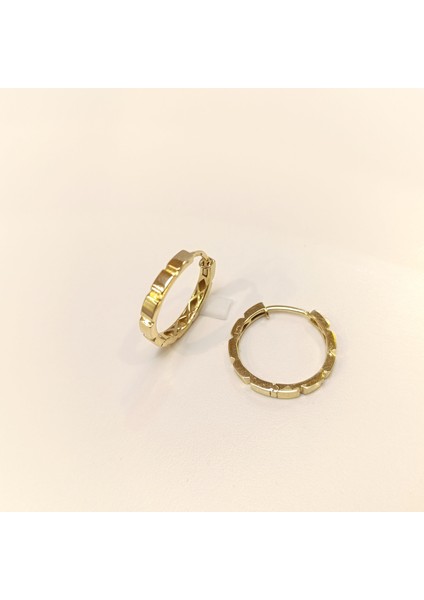 20,5mm Baget Dişli Ray Halka Küpe 14 Ayar Altın Hd Videolu fiyatları