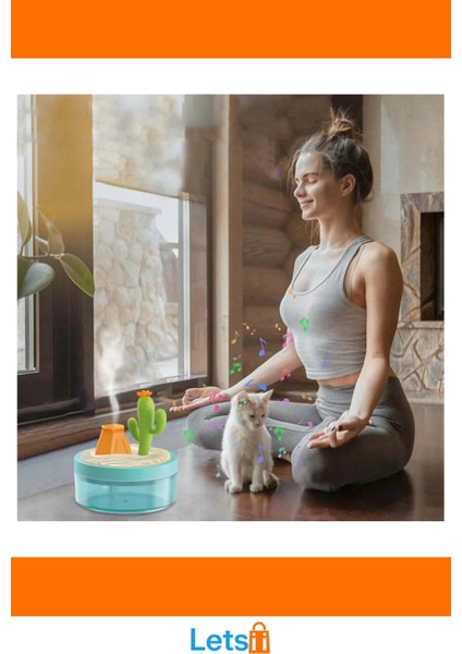 Doğa Temalı Mini Nemlendirici USB LED Gece Lambası indirimleri