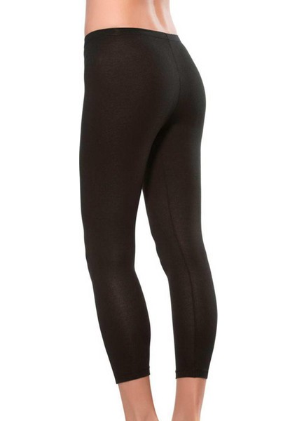 Kadın Likralı Süprem Düz Kapri Tayt Siyah | K0458 fiyatları