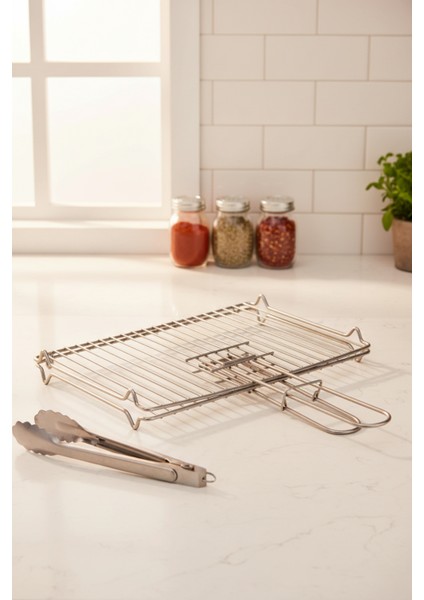 Taner Kebapçı Büyük Çift Telli Izgara Teli Mangal Teli 34*22 Cm modelleri