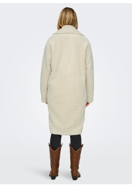 Krem Kadın Kaban Onlcatalına Shaggy Coat Cs Otw indirimleri