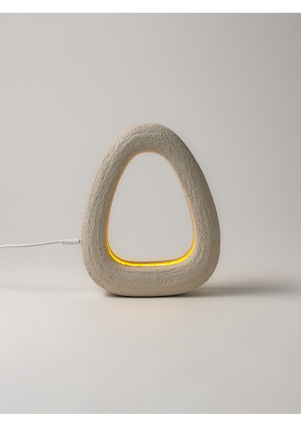 Ona Alçı Dokulu Dokunmatik LED Masa Lambası (16 x 20,5 Cm)