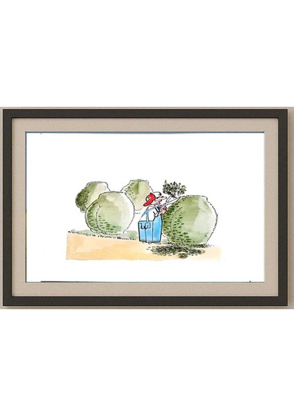 Milan Litovsky 29X21CM Orijinal Karikatür Tablo