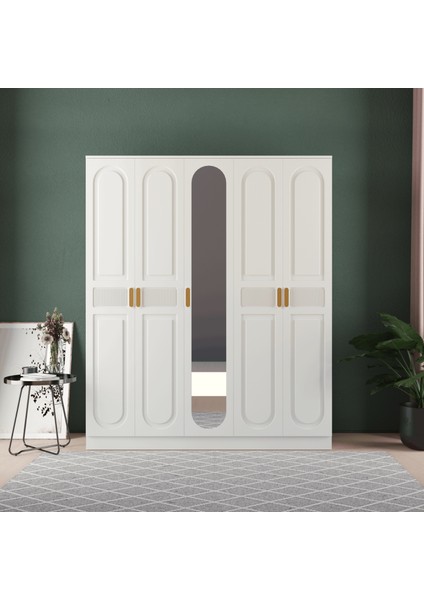 Dova 5 Kapaklı Gardırop - Mdf Kapak fiyatları