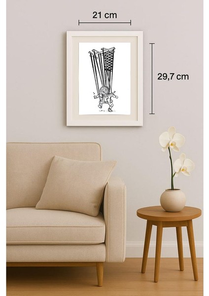 Unknown 29X21CM Orijinal Karikatür Tablo indirimleri