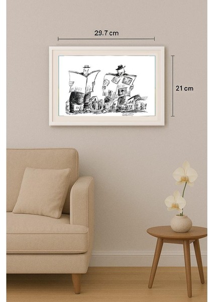 Slobodan Obradovic 29X21CM Orijinal Karikatür Tablo indirimleri