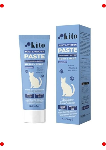 Kedi Tüy Yumağı ve Bağışıklık Destekleyici Malt Macun 100G