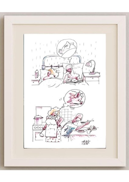 Victor Zujev 29X21CM Orijinal Karikatür Tablo fırsatları