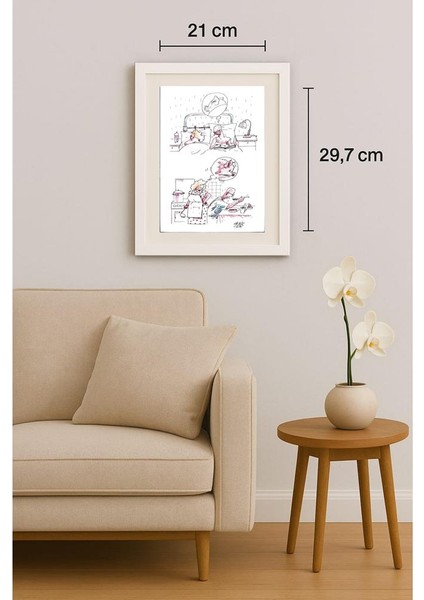 Victor Zujev 29X21CM Orijinal Karikatür Tablo indirimleri