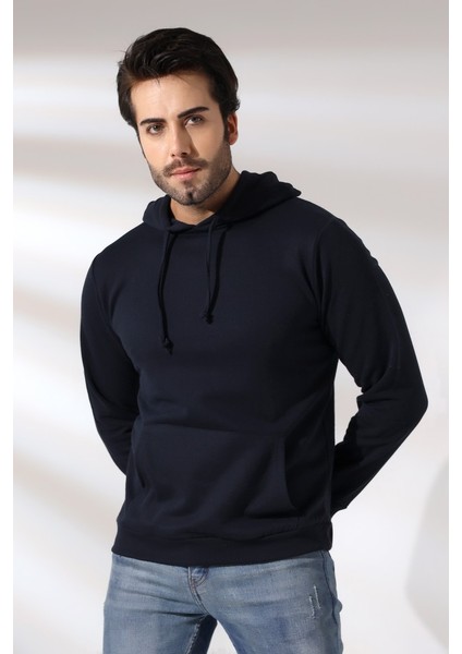 Unisex Sweatshirt Kapüşonlu Şardonlu