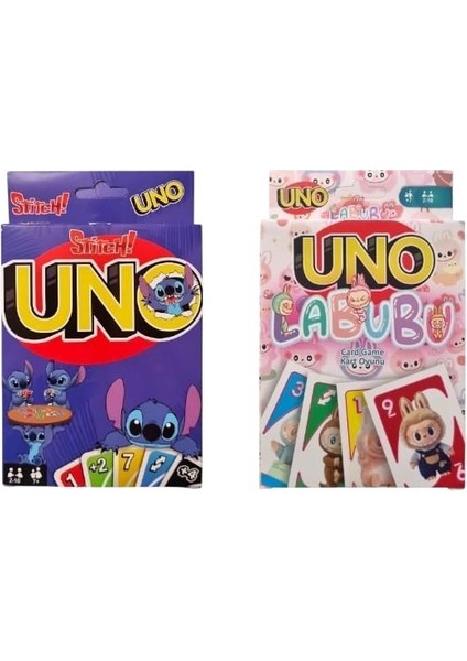 Lilo & Stitch Uno ve Labubu Uno Oyun Kartları