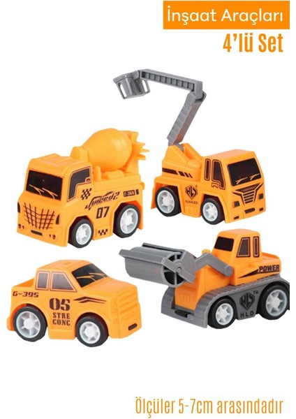 16’lı Sürtmeli Araç Seti Polis, Itfaiye, Inşaat ve Bakım Araçları Mini Oyuncak Araçlar indirimleri