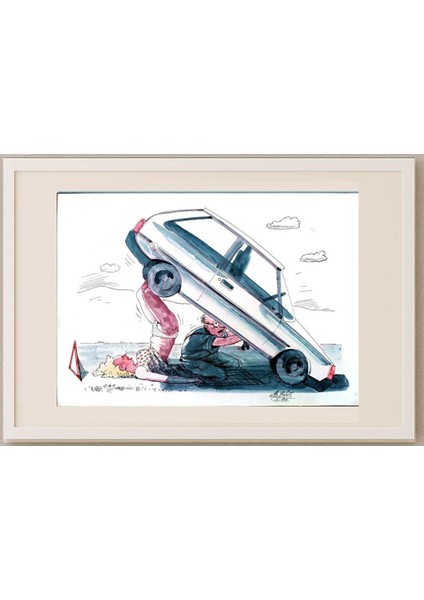 Victor Zujev 29X21CM Orijinal Karikatür Tablo fırsatları