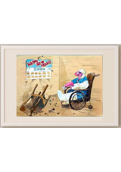 Borigen 29X21CM Orijinal Karikatür Tablo fırsatları