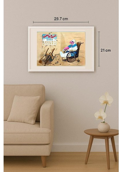 Borigen 29X21CM Orijinal Karikatür Tablo indirimleri