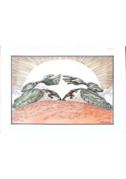 Vladimir Khakhanov 29X21CM Orijinal Karikatür Tablo modelleri