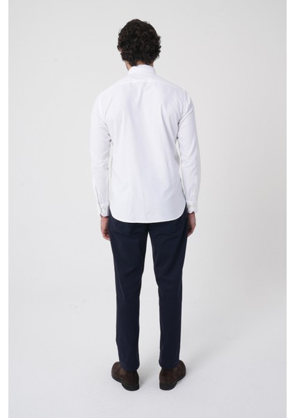 Erkek Uzun Kollu Regular Fit Beyaz Gömlek GMOKS252100_01 indirimleri