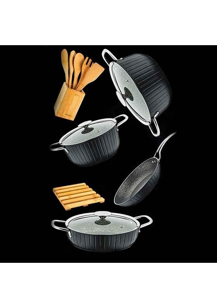 Elegance 14 Parça Tencere ve Servis Seti