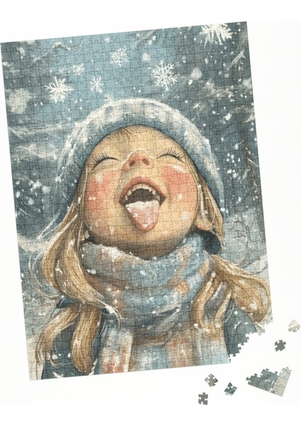 500 Parça Puzzle Masumiyetin Kış Hali fırsatları