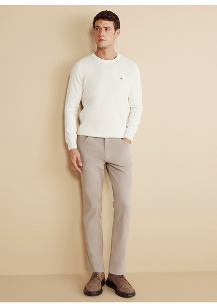 Bisiklet Yaka Standart Ekru Erkek Kazak BBFW25MKL001 modelleri