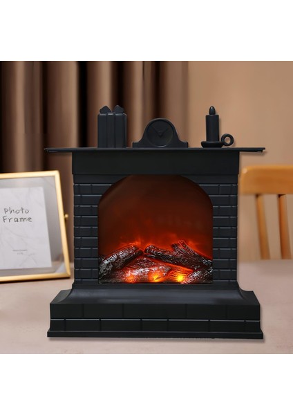 Dekoratif LED Işıklı Şömine (Usbli)