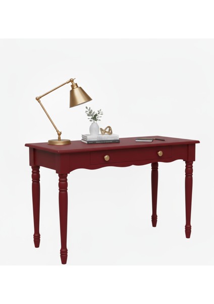 100 cm Masif Kırmızı Tornalı Çalışma Masası fiyatları