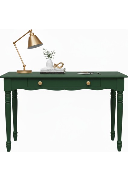 110 cm Masif Yeşil Tornalı Çalışma Masası modelleri