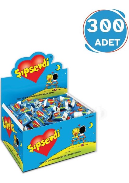 Çilek & Muz Aromalı Sakız (100 x 4,2g- 3 Adet)