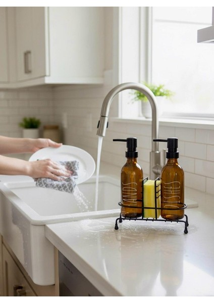 330 ml Metal Standlı Sıvı Sabunluk & Deterjanlık - Tezgah Üstü Banyo, Mutfak, Lavabo fiyatları